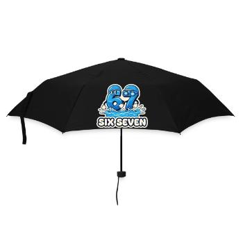 67 Memes Six Seven Swimming Funny Gift - Umbrella (small) - black - Front