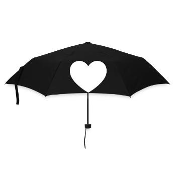 Cadeau de la Saint-Valentin à cœur blanc - Parapluie standard - noir - Devant