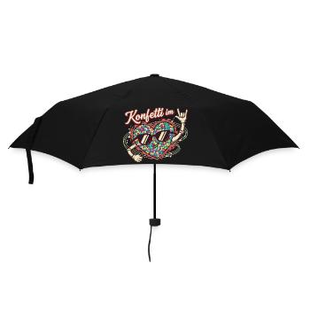 Confetti in the Heart - Funny Gift - Umbrella (small) - black - Front