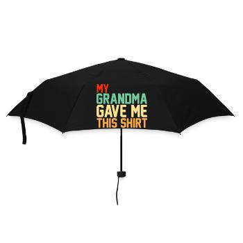 Meine Oma hat mir diesen lustigen Retro-Slogan gegeben - Regenschirm (klein) - Schwarz - Vorne