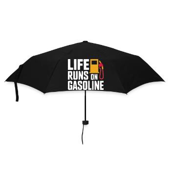 Life Runs On Gasoline Design - Umbrella (small) - black - Front