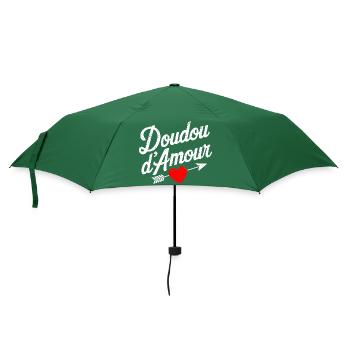 Doudou D'amour Saint valentin Couple - Parapluie standard - vert bouteille - Devant