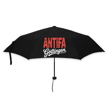 Antifa Göttingen - Antifaschistischer Merch - Regenschirm (klein) - Schwarz - Vorne
