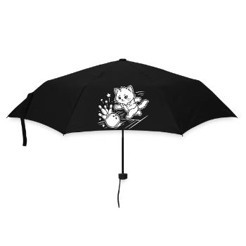 Bowling Kawaii Cat - Parapluie standard - noir - Devant