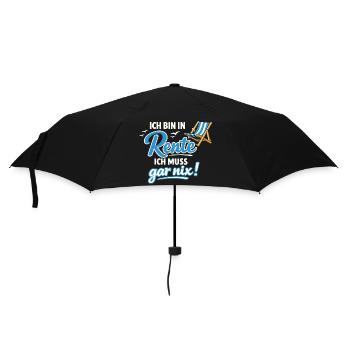 Rente Ich Muss Gar Nix Geschenk Männer - Regenschirm (klein) - Schwarz - Vorne