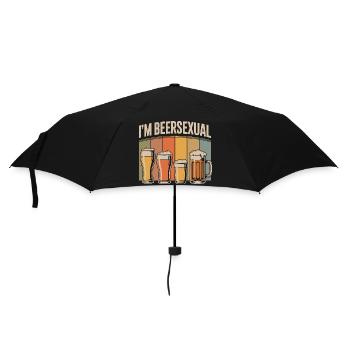 I'm Beersexual Funny Beer Drinking Humor Quote - Umbrella (small) - black - Front