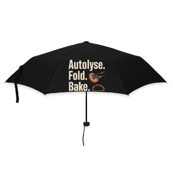 Autolyse Fold Bake Bread Art - Umbrella (small) - black - Front