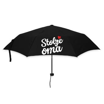 Stolze Oma Herzdesign - Regenschirm (klein) - Schwarz - Vorne