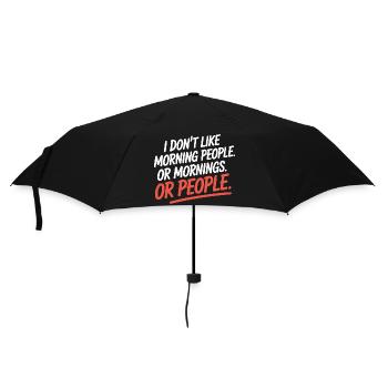 Morning Grouches Don't Like Morning People Tired Office - Umbrella (small) - black - Front
