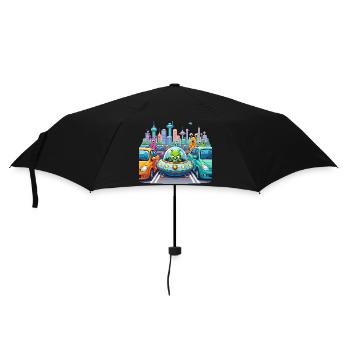 Des extraterrestres dans la circulation urbaine - Parapluie standard - noir - Devant