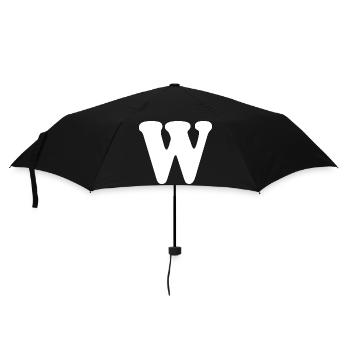 Large W Style Print | Letter W | W Logo - Umbrella (small) - black - Front