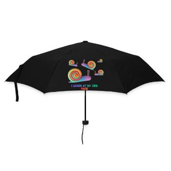 I learn at my own pace - Umbrella (small) - black - Front