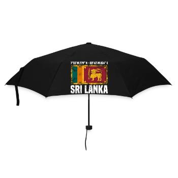 Sri Lanka Coordinates - Umbrella (small) - black - Front