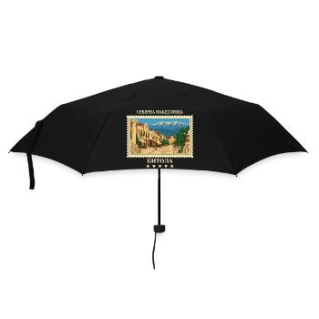 Nordmazedonien Bitola Vintage Reisemarke - Regenschirm (klein) - Schwarz - Vorne