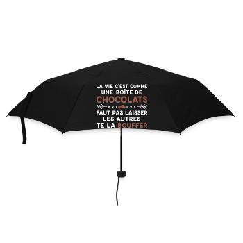 Chocolats Cadeau humour personnalisé - Parapluie standard - noir - Devant