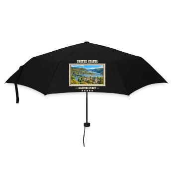 Vereinigte Staaten Harpers Ferry Vintage Marke - Regenschirm (klein) - Schwarz - Vorne