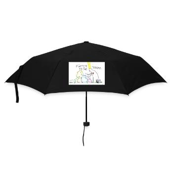 Fütter deine Träume - Regenschirm (klein) - Schwarz - Vorne