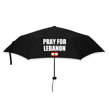 Libanon - Pray for lebanon - Regenschirm (klein) - Schwarz - Vorne