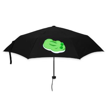 Gummifrosch comic - Regenschirm (klein) - Schwarz - Vorne