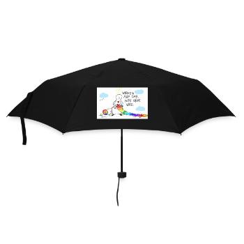 Wirken auf das, was wird - Regenschirm (klein) - Schwarz - Vorne