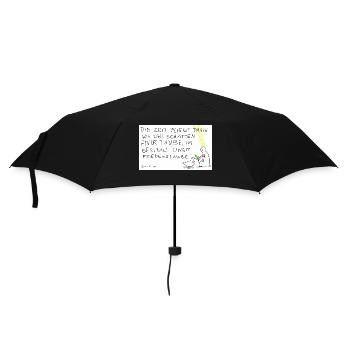 Die Zeit fliegt dahin ... Friedenstaube - Regenschirm (klein) - Schwarz - Vorne
