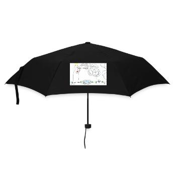 Nachhaltigkeit? Aber klar! - Regenschirm (klein) - Schwarz - Vorne