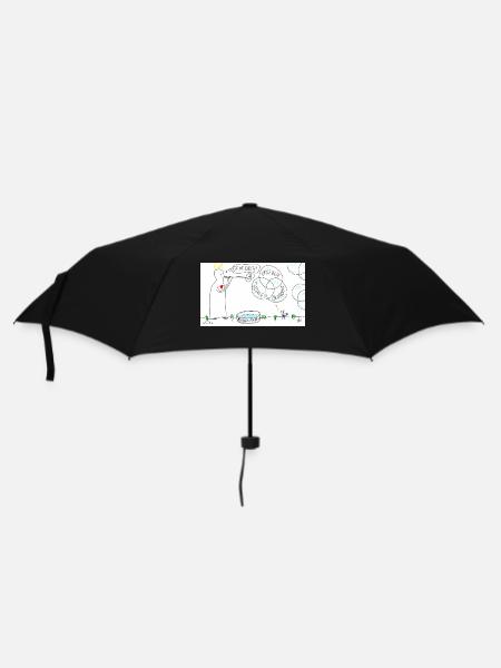 Nachhaltigkeit? Aber klar! - Regenschirm (klein) - Schwarz