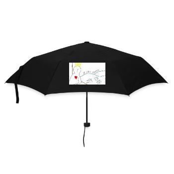 In sich ruhen. - Regenschirm (klein) - Schwarz - Vorne