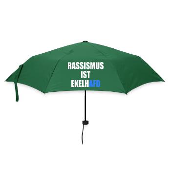 rassismus ist ekelhafd - Regenschirm (klein) - Flaschengrün - Vorne