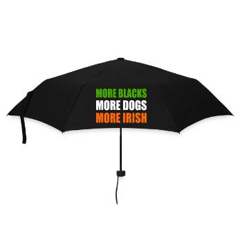 more blacks more dogs more irish - Umbrella (small) - black - Front