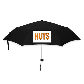 Huts Bold Orange Typography - Umbrella (small) - black - Front