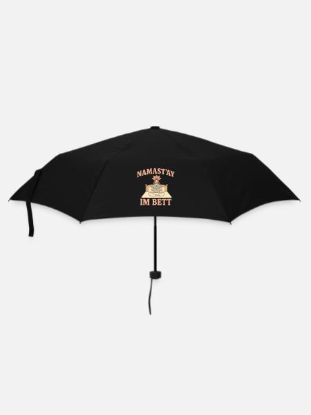Namastay Im Bett - Regenschirm (klein) - Schwarz