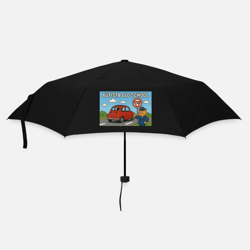 Autista_old_school - Umbrella (small) - black