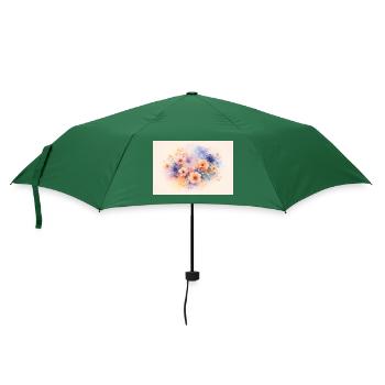 Aquarell-Design - Regenschirm (klein) - Flaschengrün - Vorne