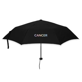 Pastel Cancer Awareness Letters - Umbrella (small) - black - Front