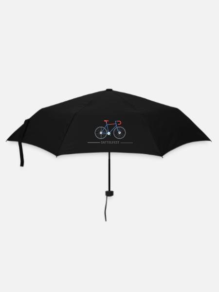 Fahrrad Bike Rennrad "Sattelfest" Fahrradsattel - Regenschirm (klein) - Schwarz