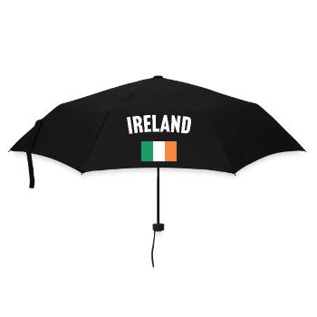 Irland Flagge - Regenschirm (klein) - Schwarz - Vorne