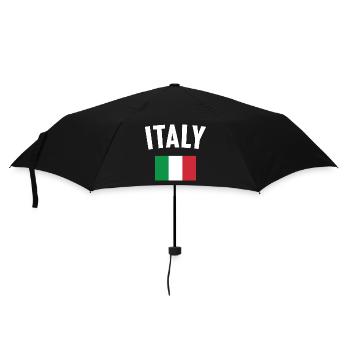 Italien Flagge - Regenschirm (klein) - Schwarz - Vorne
