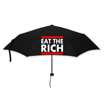 Eat the rich - Parapluie standard - noir - Devant