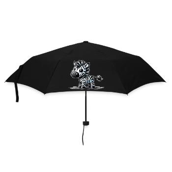 Zebra - Regenschirm (klein) - Schwarz - Vorne