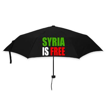 syrien - syria is free - Regenschirm (klein) - Schwarz - Vorne