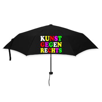 Kunst gegen rechts - Regenschirm (klein) - Schwarz - Vorne