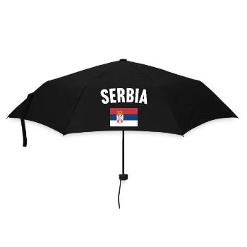 Drapeau de la Serbie - Parapluie standard - noir - Devant