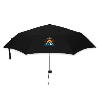 Montagne minimaliste Lever de soleil - Parapluie standard - noir - Devant