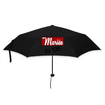 HOCHZEIT. ZUKÜNFTIGE BRAUT. Junggesellinnenabschied - Regenschirm (klein) - Schwarz - Vorne
