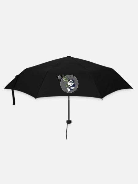 Panda Garnele - Regenschirm (klein) - Schwarz