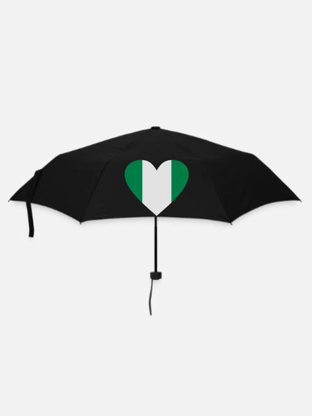 Nigeria - Regenschirm (klein) - Schwarz