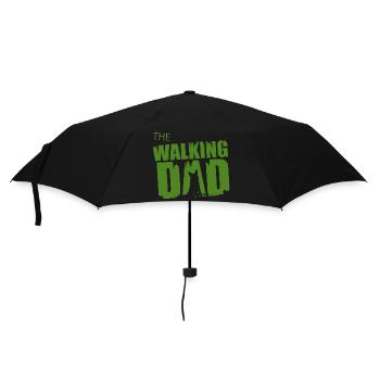 Schäferhund Walking Dad Geschenkidee Vater Gassi - Regenschirm (klein) - Schwarz - Vorne