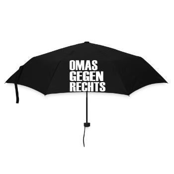Omas gegen rechts - Regenschirm (klein) - Schwarz - Vorne