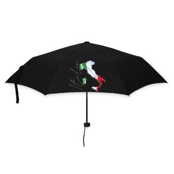 Italy Flag in Italy Map IT - Umbrella (small) - black - Front